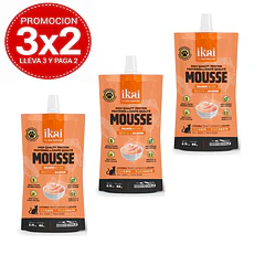 Pack 3x2 Ikai Mousse De Salmón Para Gatos 60 Gr