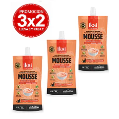 Pack 3x2 Ikai Mousse De Salmón & Cangrejo para Gato 60 Gr
