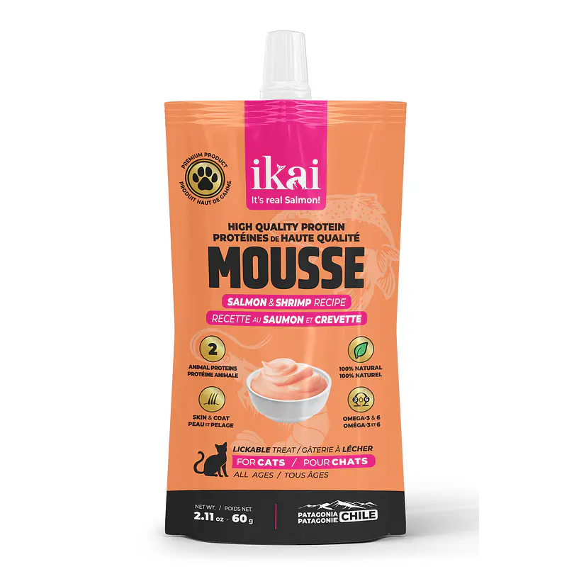 Pack 3x2 Ikai Mousse De Salmón & Camaron para Gato 60 Gr 2