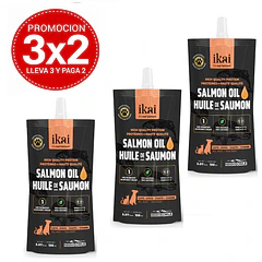Pack 3x2 Ikai Aceite de Salmón Para Perros Y Gatos 150 Ml