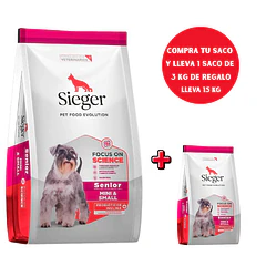 Sieger Senior +7 Mini 12 Kg + Saco 3 Kg Gratis