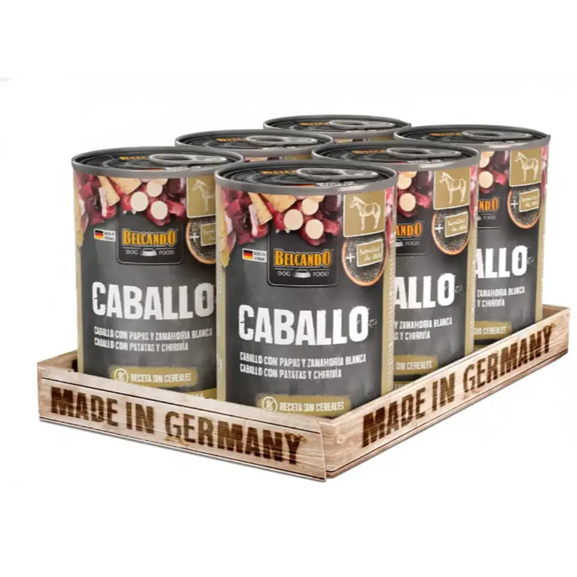 Pack 6 Latas Belcando Caballo Con Papas 400 Gr 1