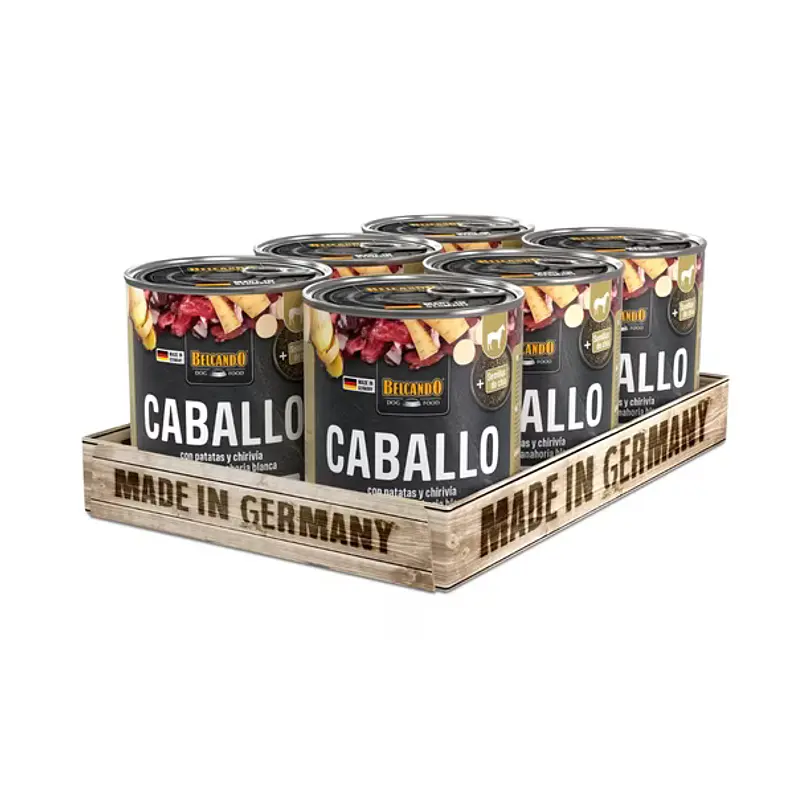 Pack 6 Latas Belcando Caballo Con Papas 800 Gr