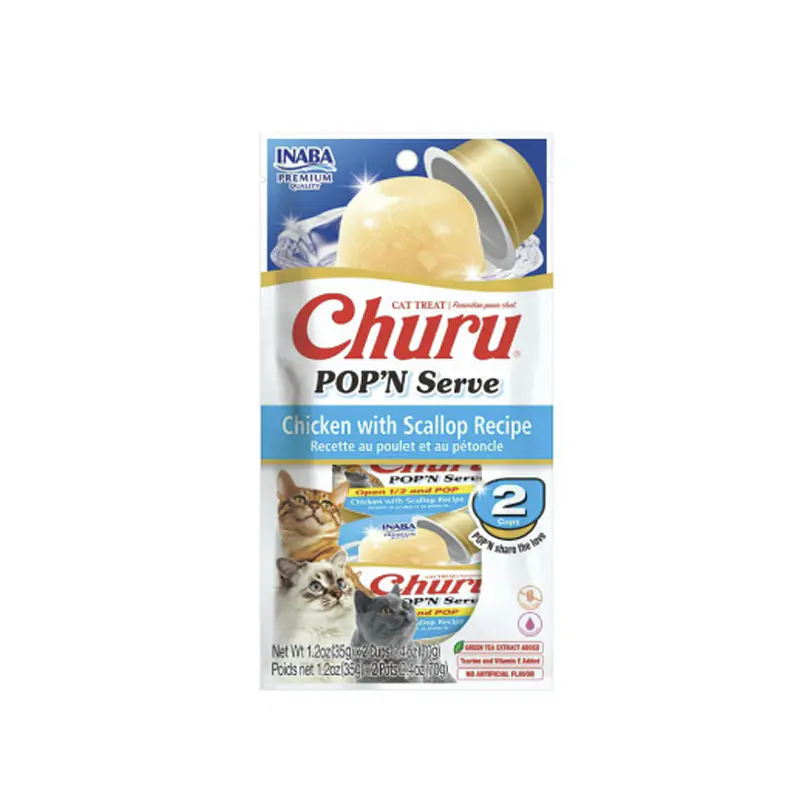 Churu Pop And Serve Pollo y Ostion 35 Gr 2 Unid