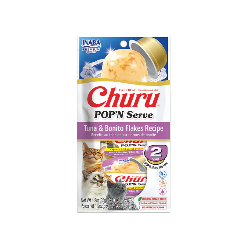 Churu Pop And Serve Atun Y Bonito 35 Gr  2 Unid