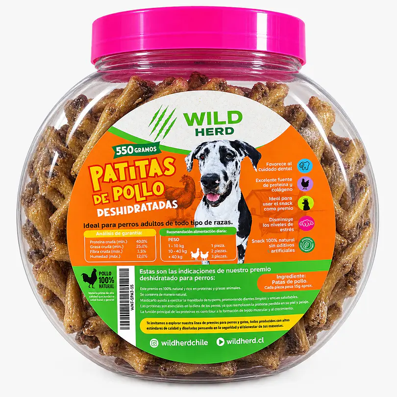 Snack Patita de Pollo (55 Und) 550 Gr 1