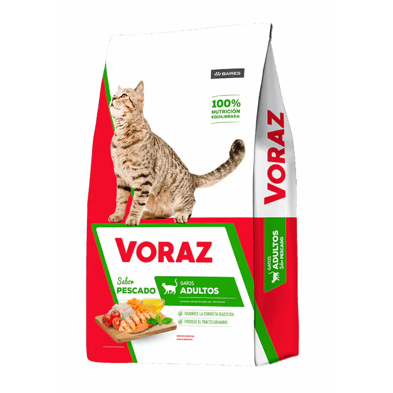 Voraz Gato Adulto Sabor Pescado 20 Kg
