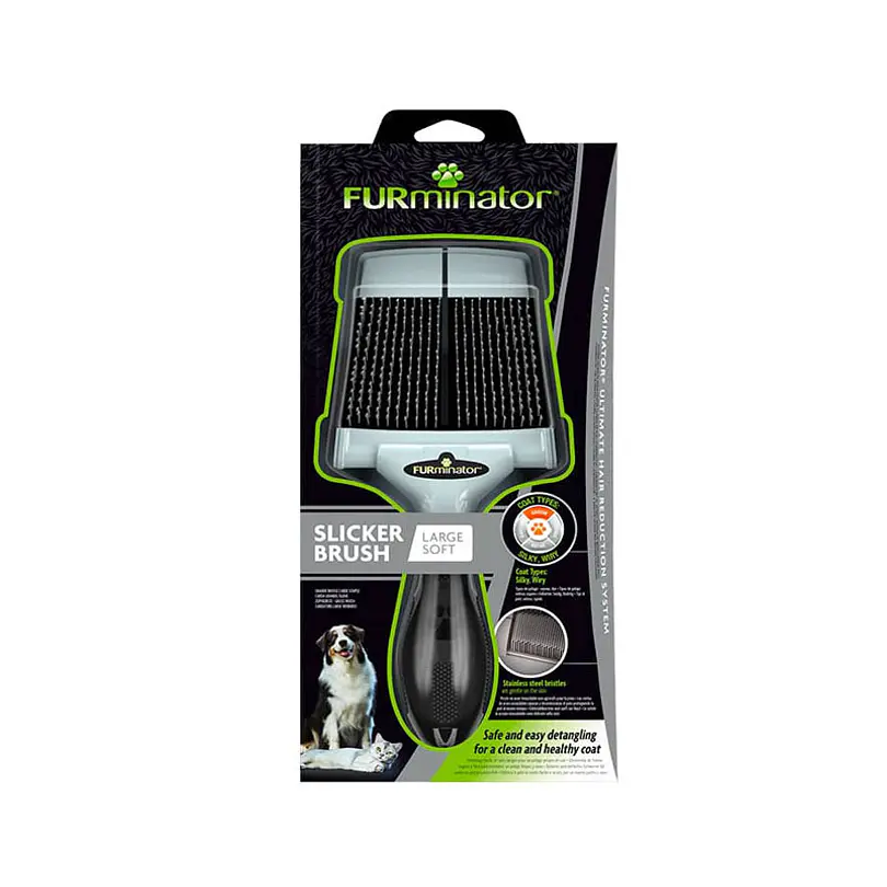 Furminator Slicker Brush Large Soft Grooming 1