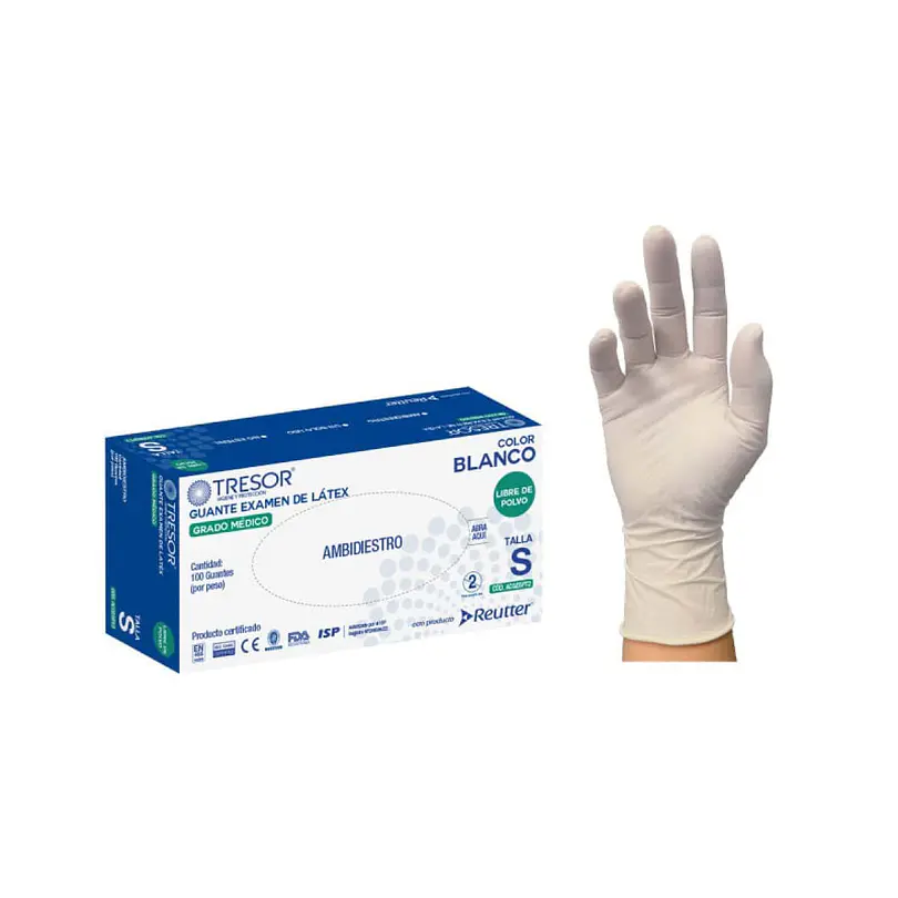 Guante Latex Sin Polvo Talla S x 100 Unid