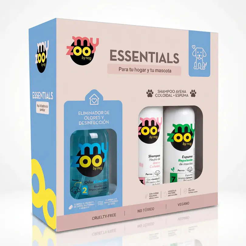 MyZoo Pack Essentials Eliminador De Olores Shampoo De Avena Y Repelente