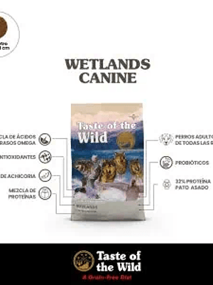 Taste Of The Wild Wetland Canine Adult (Pato Ahumado) 12.2 Kg