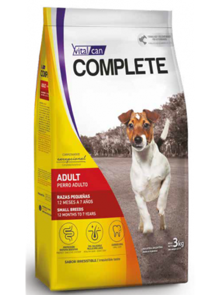 Vitalcan Complete Adulto Raza Pequeña 3 kg 1