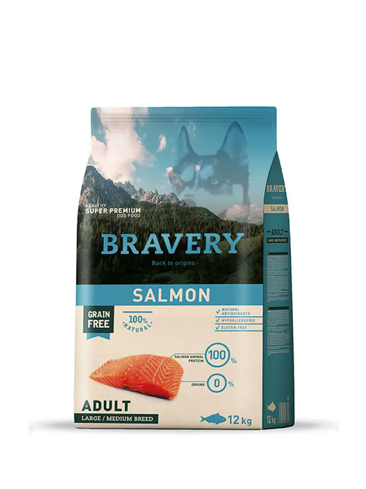 Bravery Salmon Perro Adulto 12 Kg 1