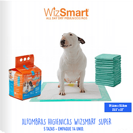 Alfombras Higiénicas Wizsmart Super para Perros (14 unidades)