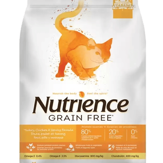 NUTRIENCE GRAIN FREE CAT PAVO/POLLO/ARENQUE
