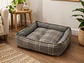 Cama Escocesa Gris con Cojín para Perro - Miniatura 3