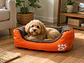 Cama Naranja Rectangular Pequeña para Perro - Miniatura 1