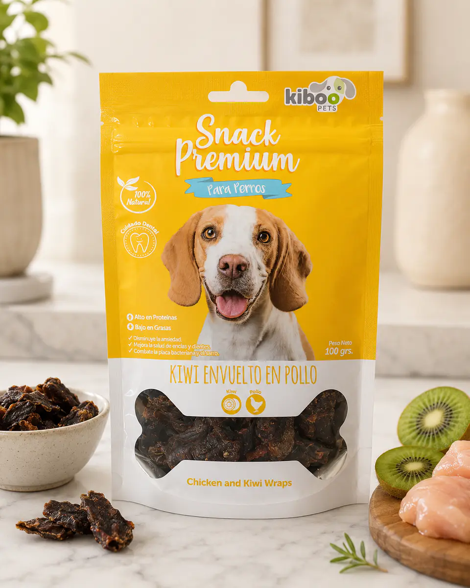 Snack Premium Kiwi Envuelto en Pollo para Perros 100 g 3