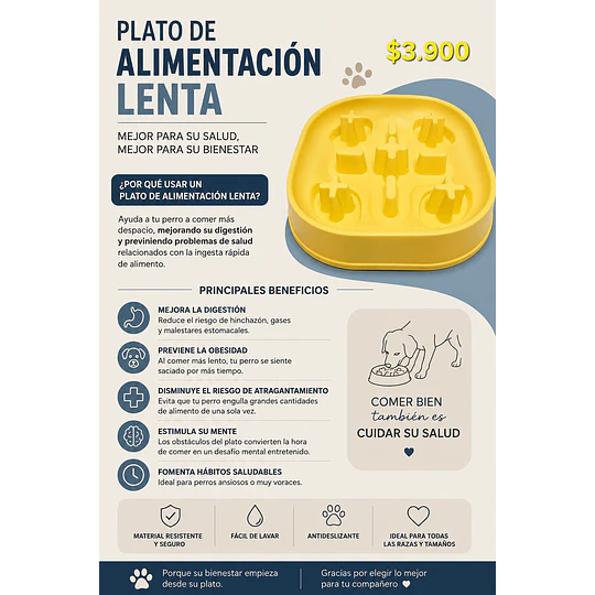 Plato alimentación lenta