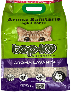 Arena Sanitaria Aglutinante Top-K9 Aroma Lavanda