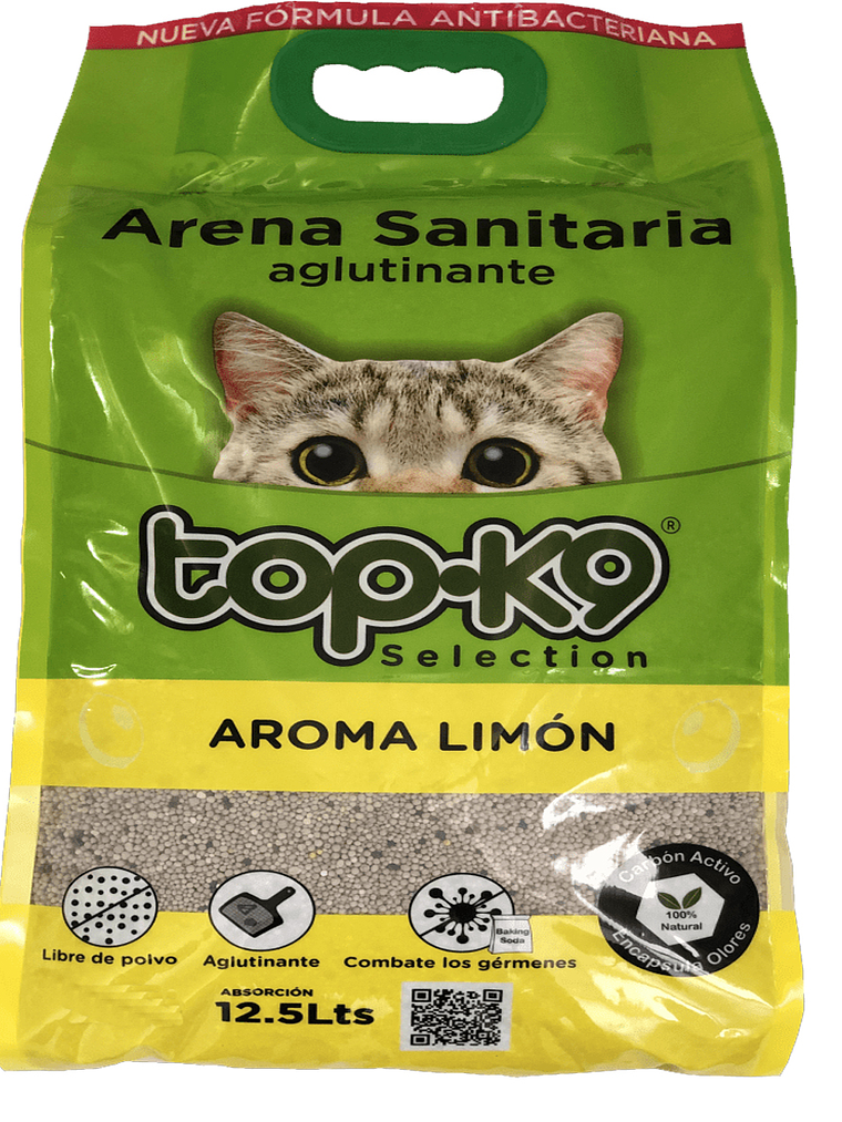 Arena Sanitaria Aglutinante Top-K9 Aroma Limón  1
