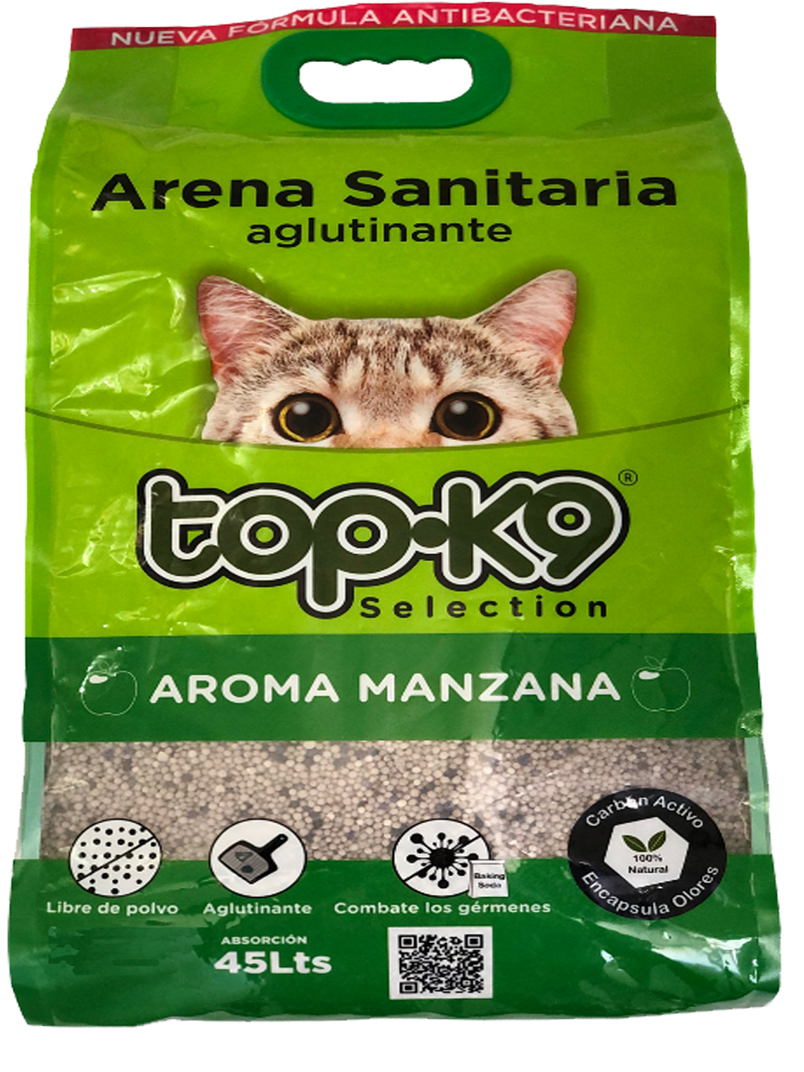 Arena Sanitaria Aglutinante Top-K9 Aroma Manzana 1