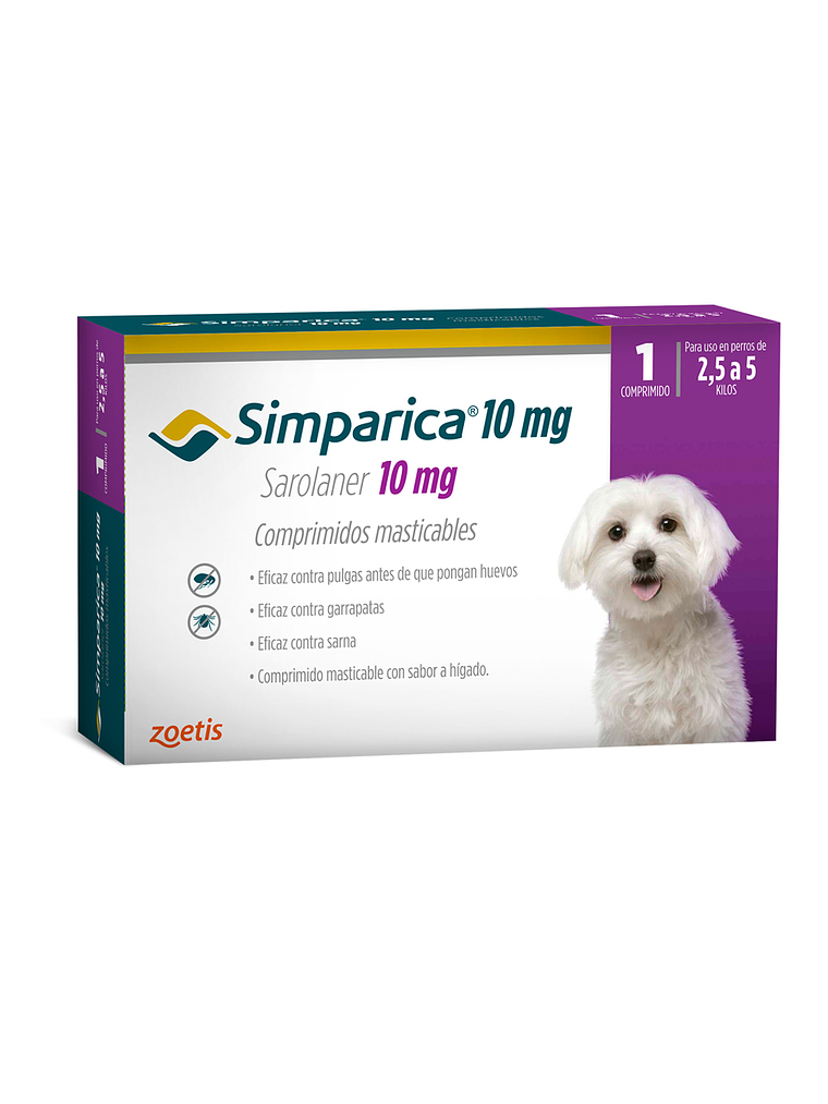 Simparica Antiparasitario 1 Comprimido Antipulgas y antigarrapatas 3
