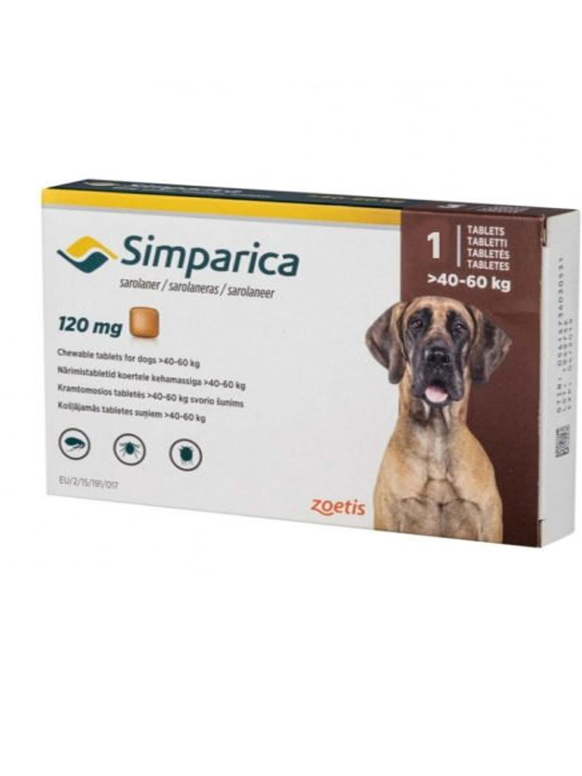 Simparica Antiparasitario 1 Comprimido Antipulgas y antigarrapatas 7