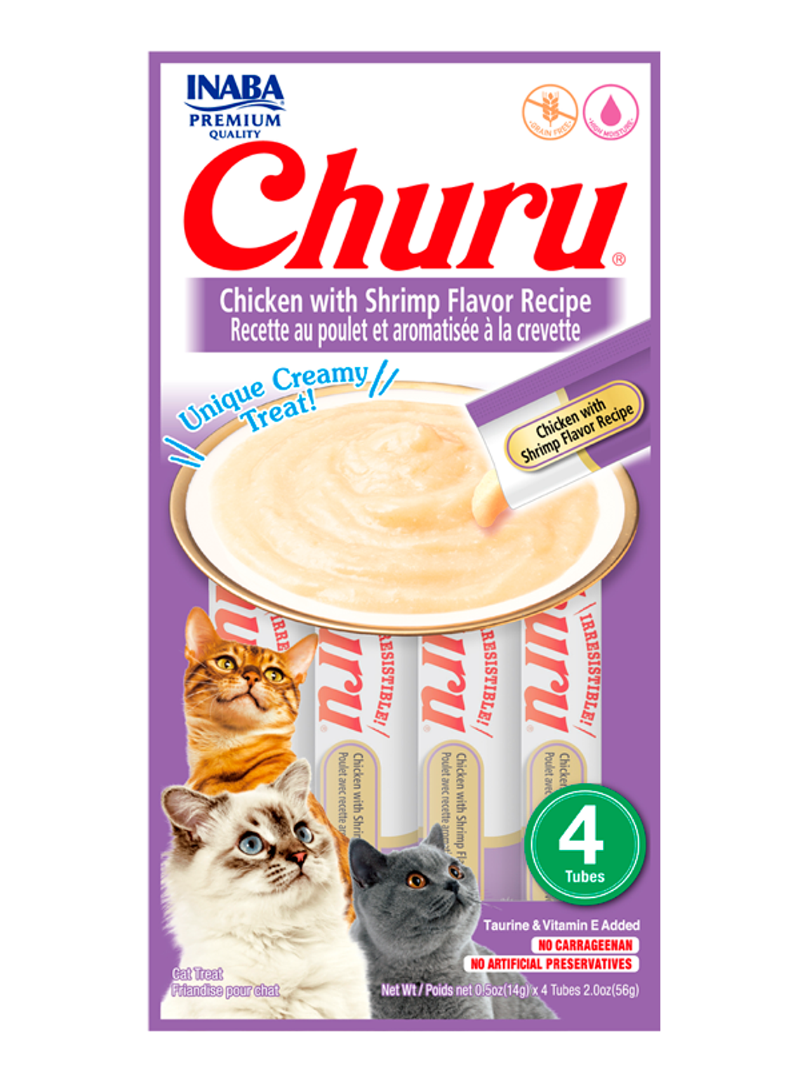 Churu Pollo y Camarón - 4 UND 1