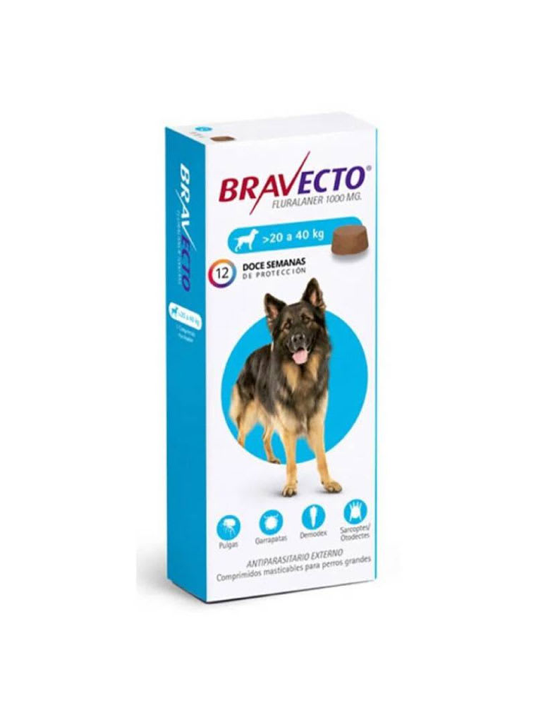 Bravecto Antiparasitario 1 comprimido Masticable Perros 5