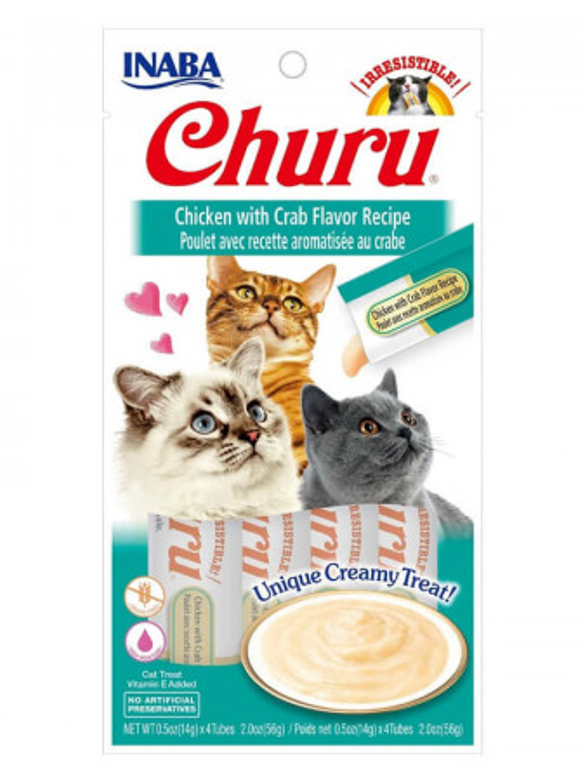 Churu de pollo con Cangrejo 4 unidades de 56g  1