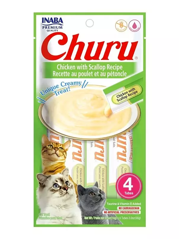 Churu de pollo con Ostión  4 unidades de 56g 1