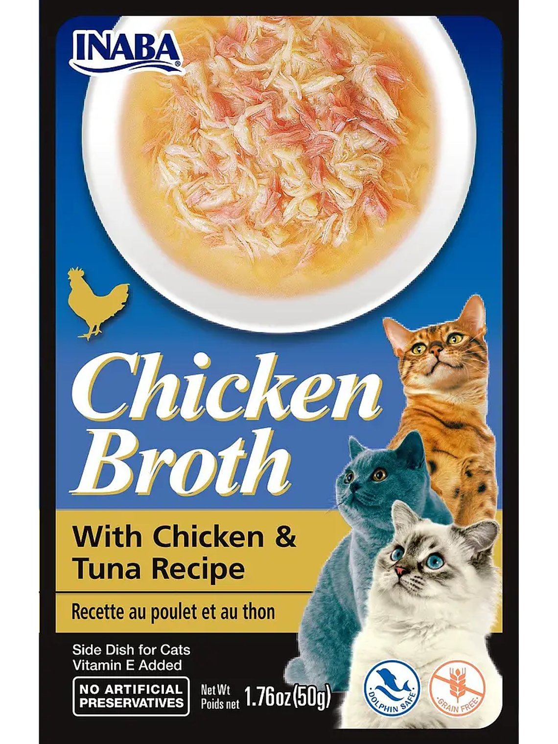 Alimento húmedo para gato Chicken Broth Tuna 50g 1