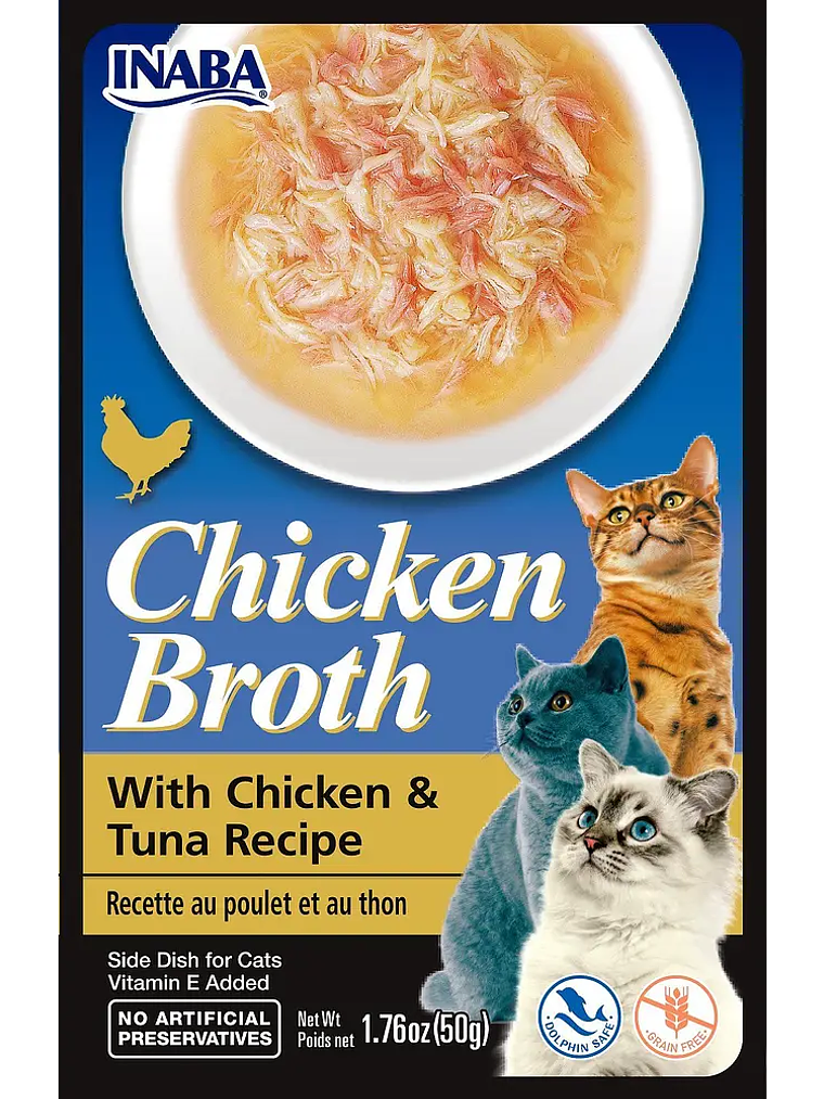 Alimento húmedo para gato Chicken Broth Tuna 50g 1