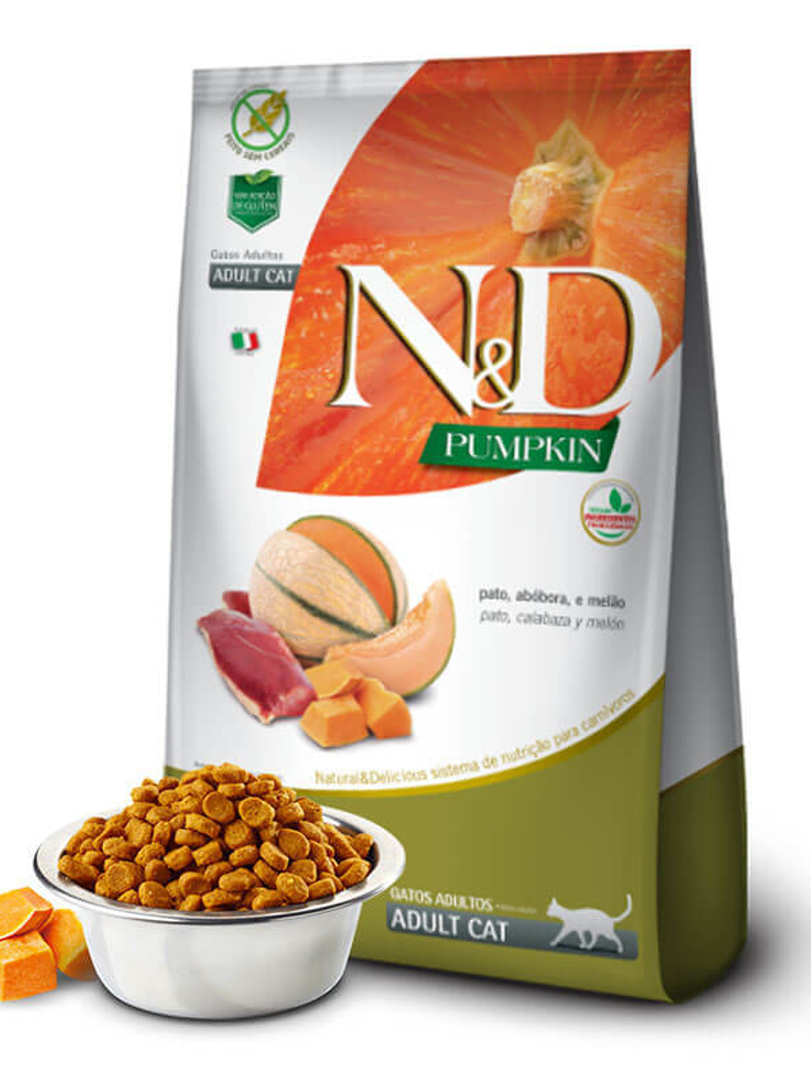 Alimento para Gatos Adultos N&D Pato, Calabaza Y Melón 1.5 kg   1