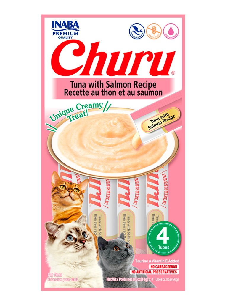 Churu Atún y Salmón - 4 UND 1