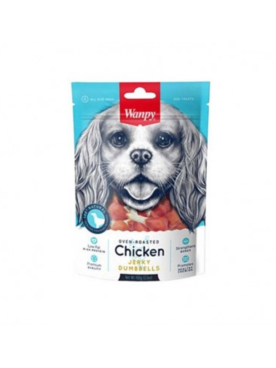 Wanpy Chicken Jerky Dumbbells 100g  1