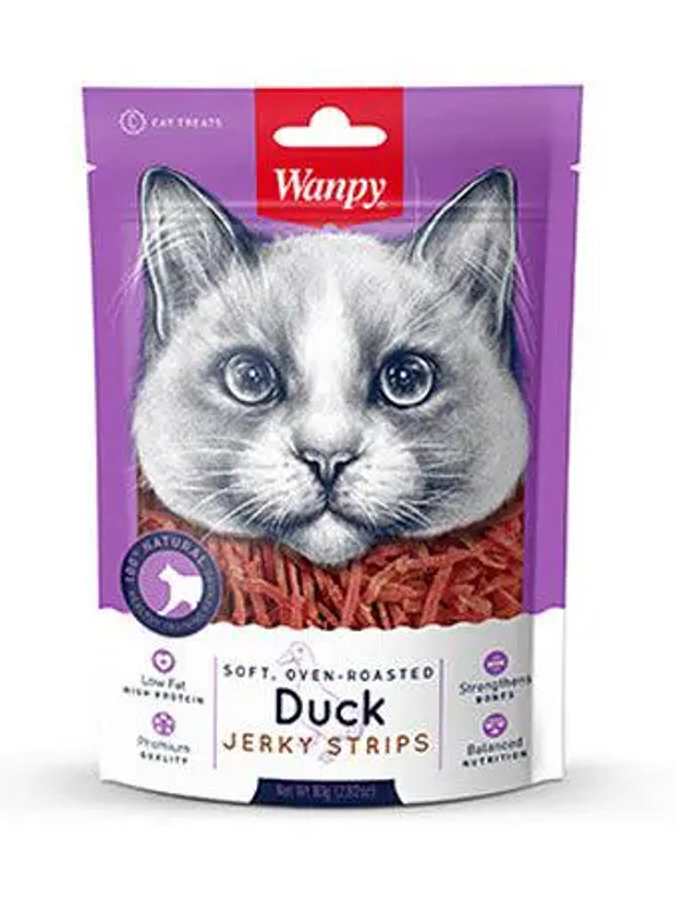 Wanpy Duck Jerky Strips  80g 1