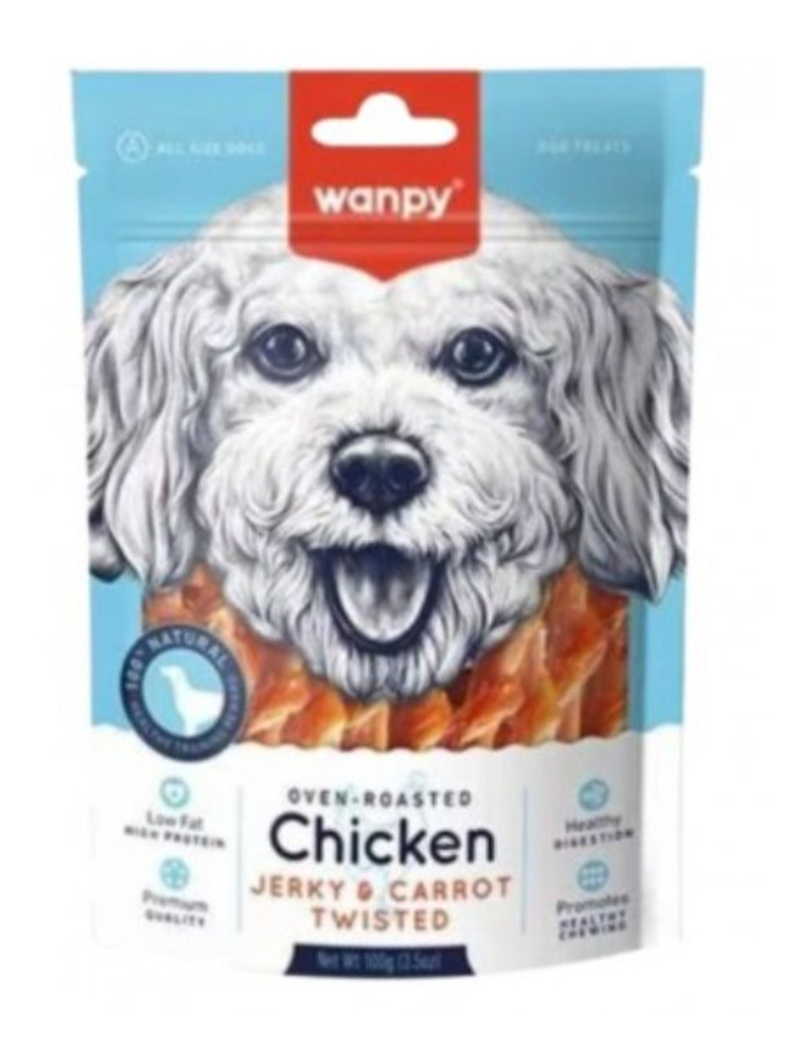 Wanpy Chicken Jerky & Carrot Sticks 100g 1