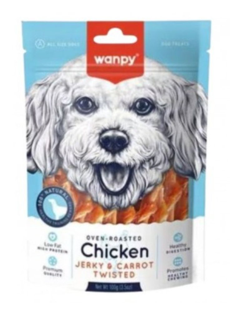 Wanpy Chicken Jerky & Carrot Sticks 100g 1