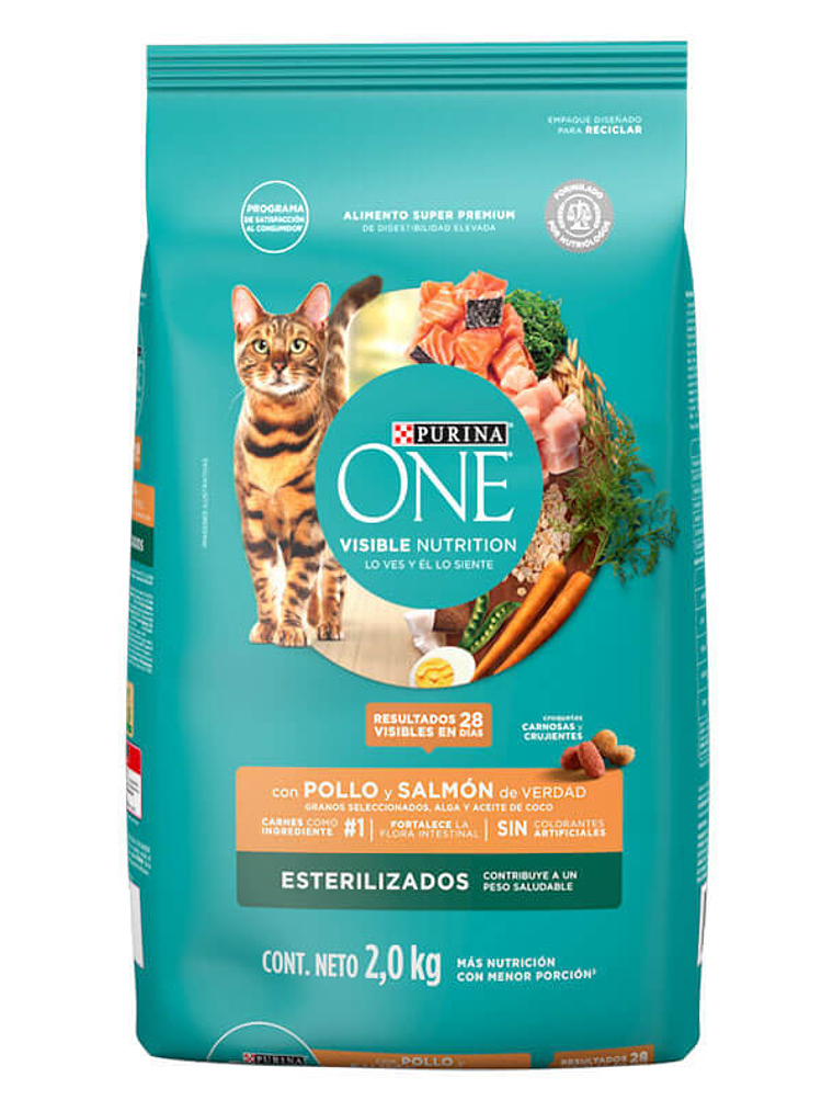 Purina One Feline- Gato Esterilizados Pollo y Salmon  1
