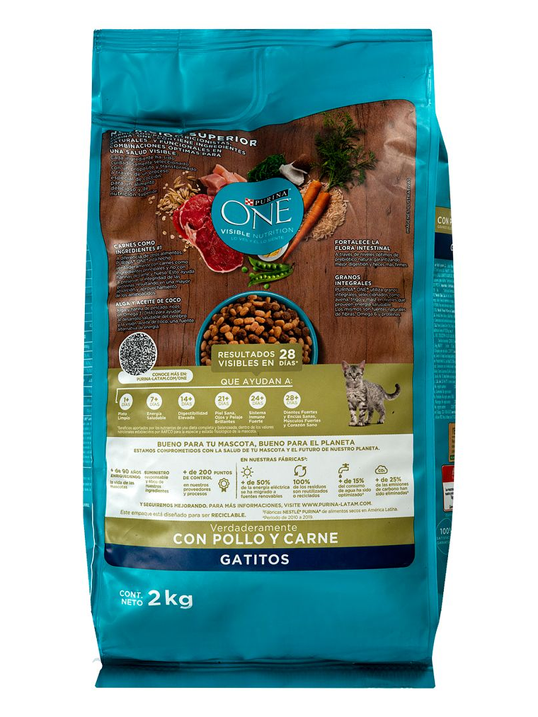 Purina One Feline- Gatitos De Pollo y Carne  2