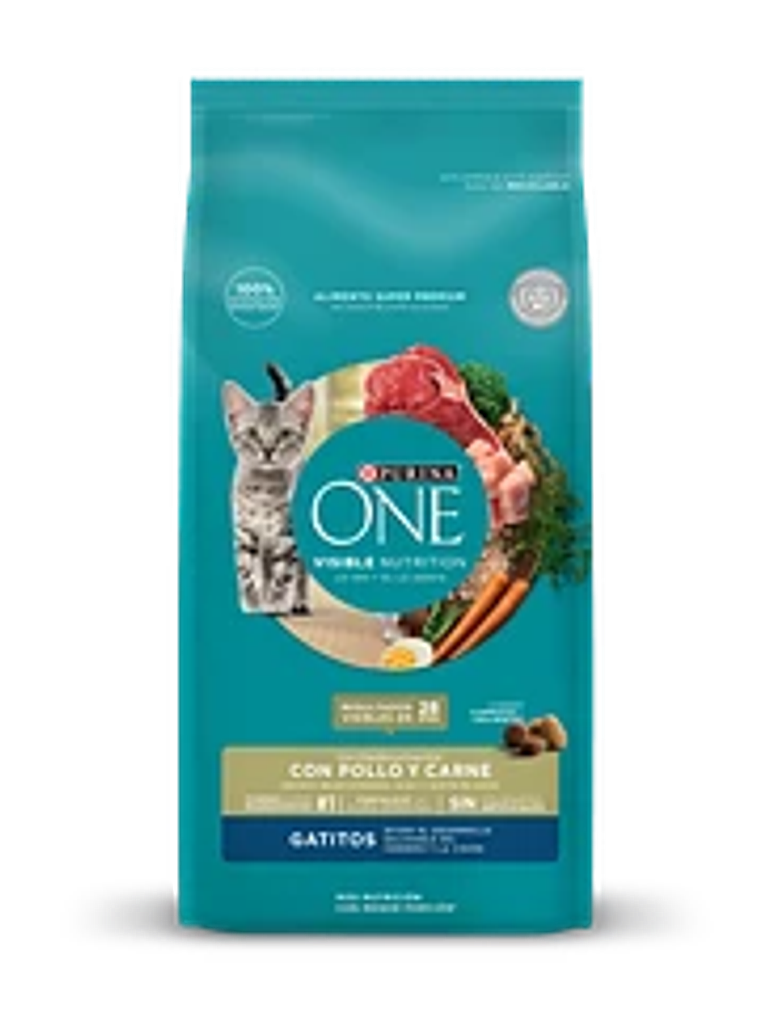 Purina One Feline- Gatitos De Pollo y Carne  1