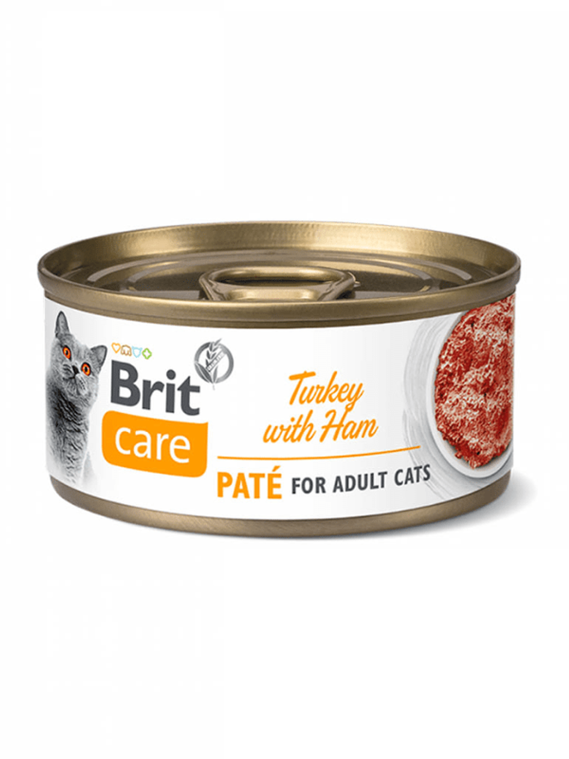 Brit care Pate Adult Cat Pavo Con Jamón 70g 1