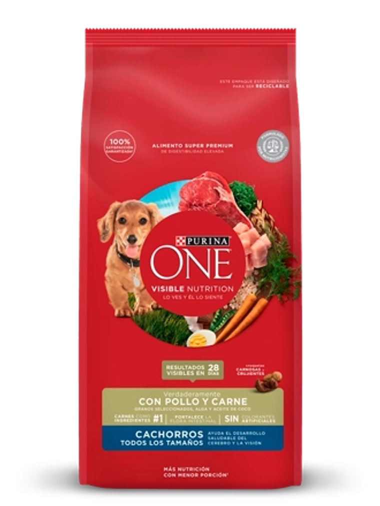 Purina One cachorro pollo y carne  1