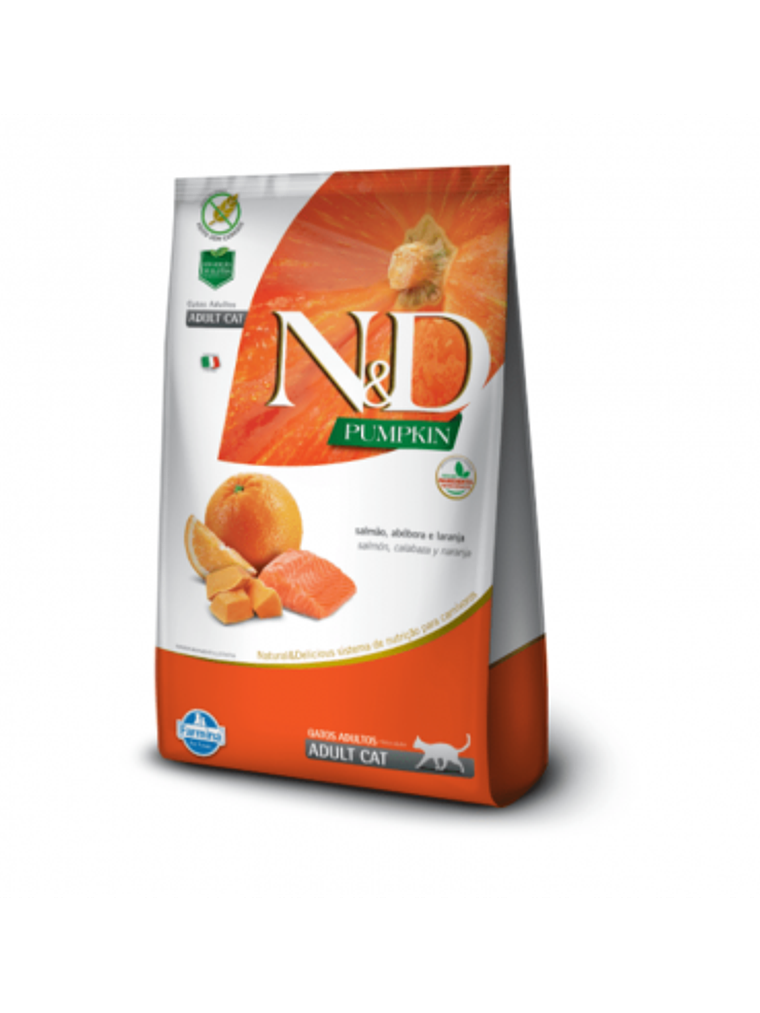 N&D Cat Adulto Salmon, Calabaza y Naranja  1