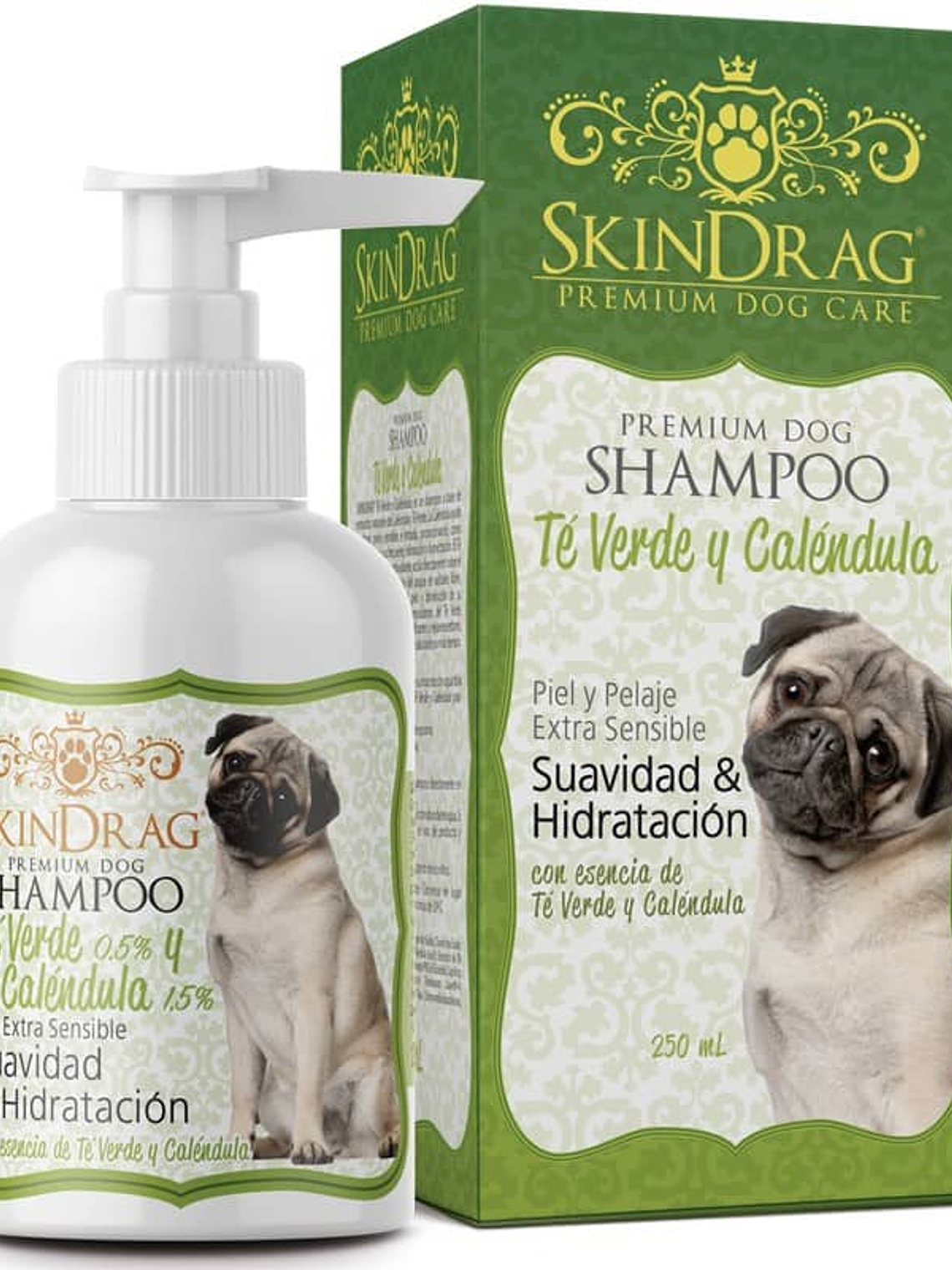 premium Dog Shampoo Te verde y Caléndula  1