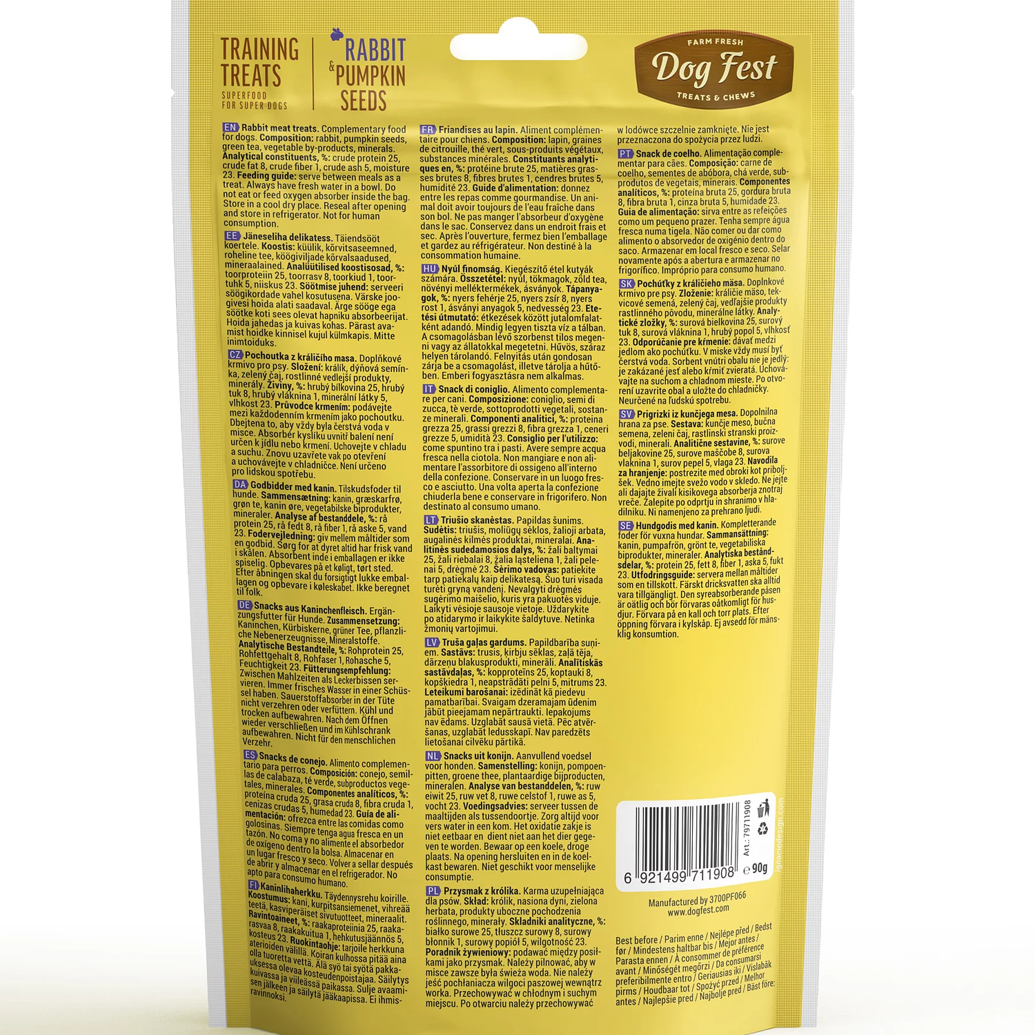 DogFest Training Snacks Conejo y Semillas de Calabaza 2