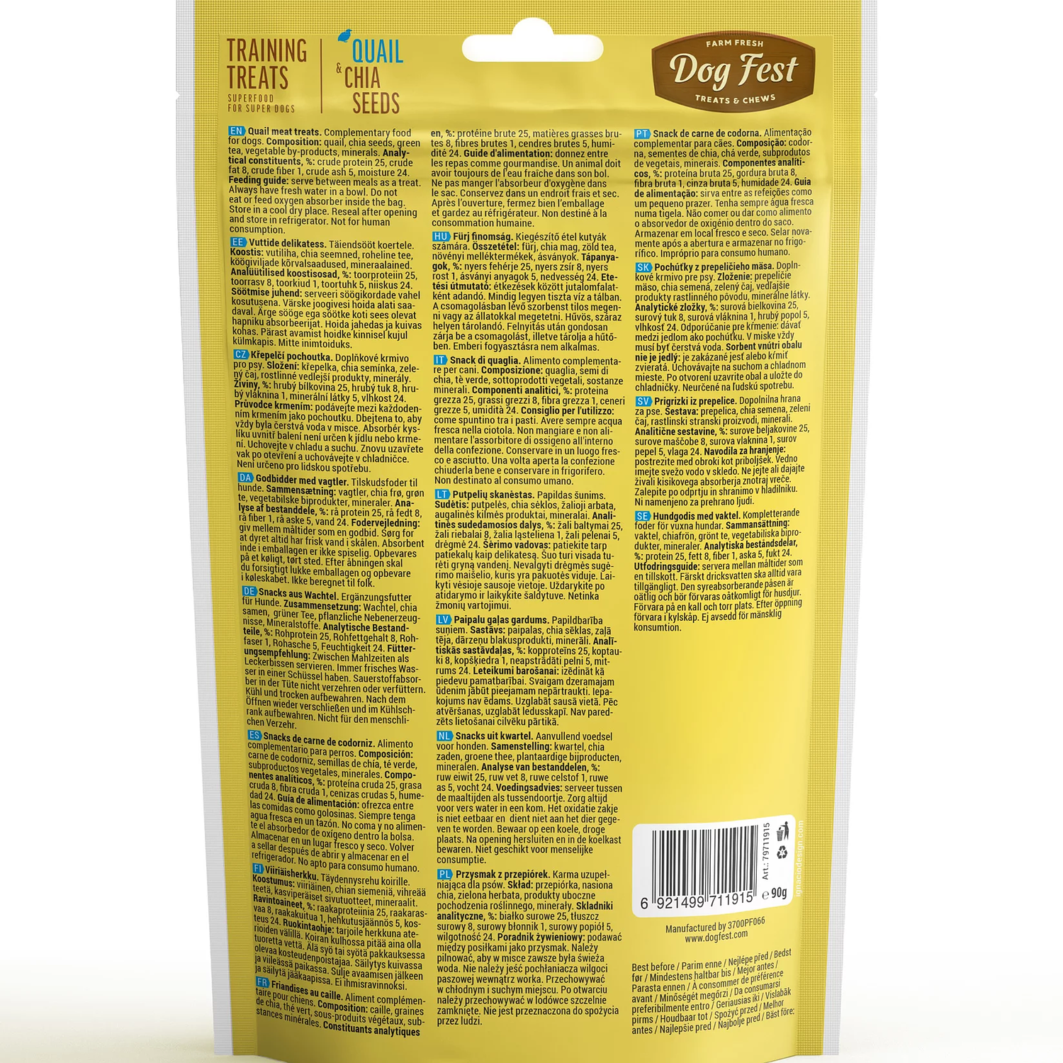 DogFest Training Snacks Codorniz y Semillas de Chía 2
