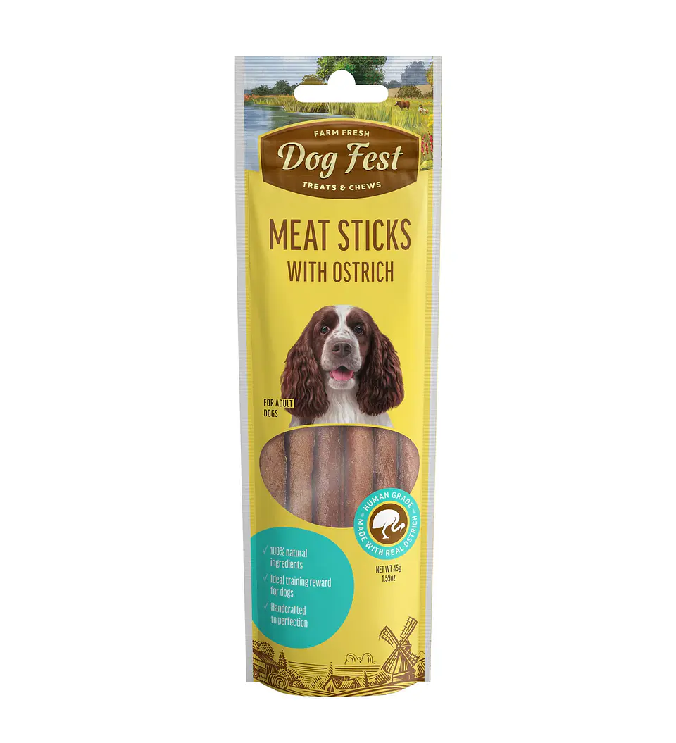 DogFest Sticks de Carne de Avestruz 1